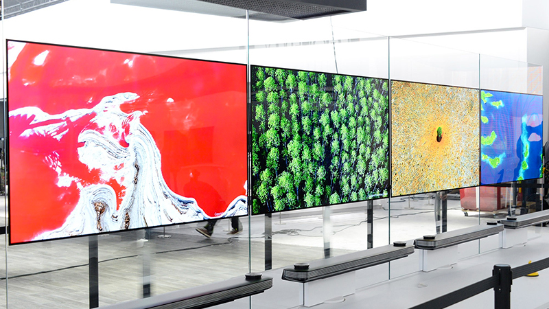LG’s top-end TVs on show. Image: LG